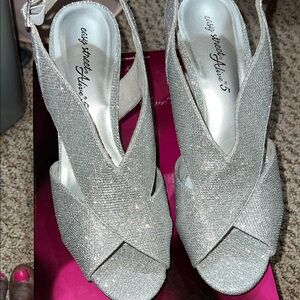 Silver Women's Slingback Sandals